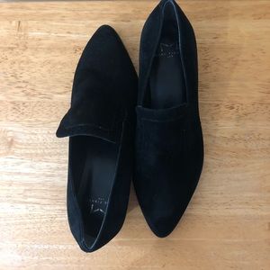 Black velvet loafers